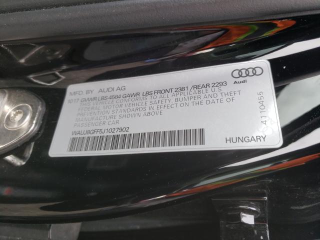 2018 AUDI A3 PREMIUM WAUJ8GFF5J1027902