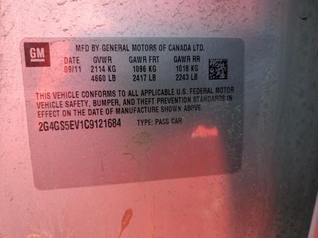 2012 BUICK REGAL PREM 2G4GS5EV1C9121684