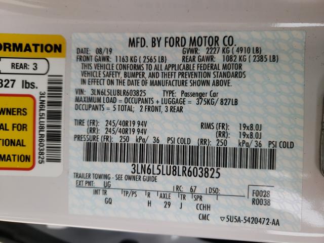 2020 LINCOLN MKZ RESERV 3LN6L5LU8LR603825