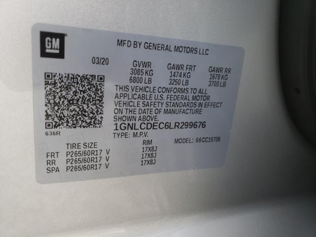 2020 CHEVROLET TAHOE POLI 1GNLCDEC6LR299676