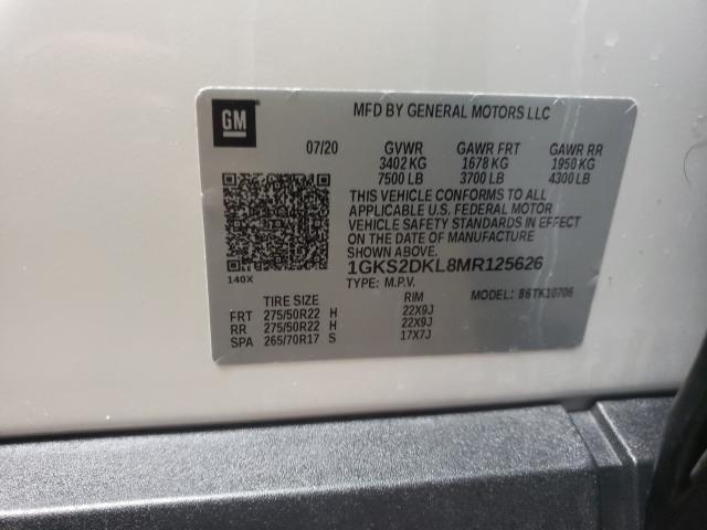 2021 GMC YUKON DENA 1GKS2DKL8MR125626