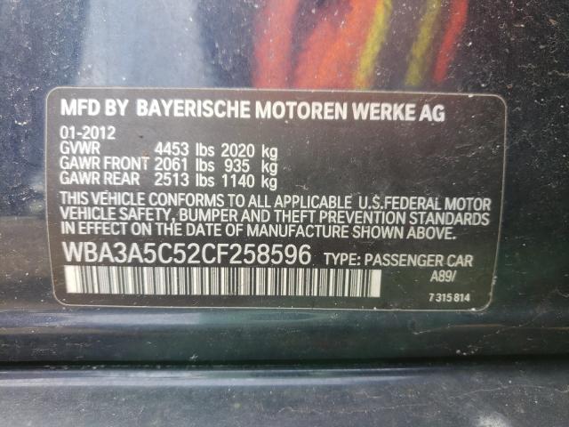 2012 BMW 328 I WBA3A5C52CF258596