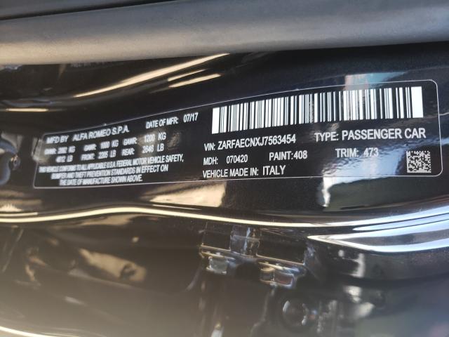 2018 ALFA ROMEO GIULIA TI ZARFAECNXJ7563454