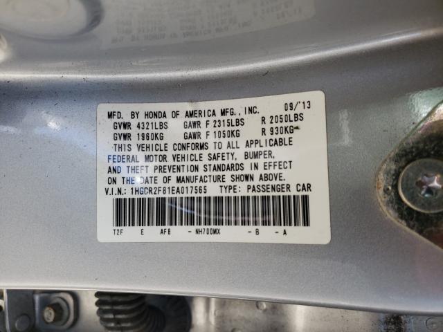 2014 HONDA ACCORD EXL 1HGCR2F81EA017565