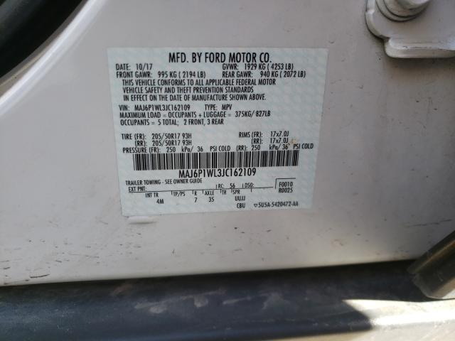 2018 FORD ECOSPORT T MAJ6P1WL3JC162109