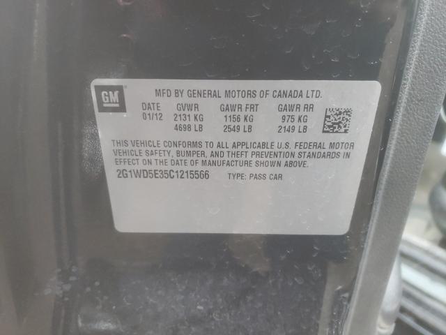 2012 CHEVROLET IMPALA POL 2G1WD5E35C1215566