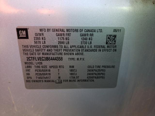 2011 GMC TERRAIN SL 2CTFLVEC3B6444358