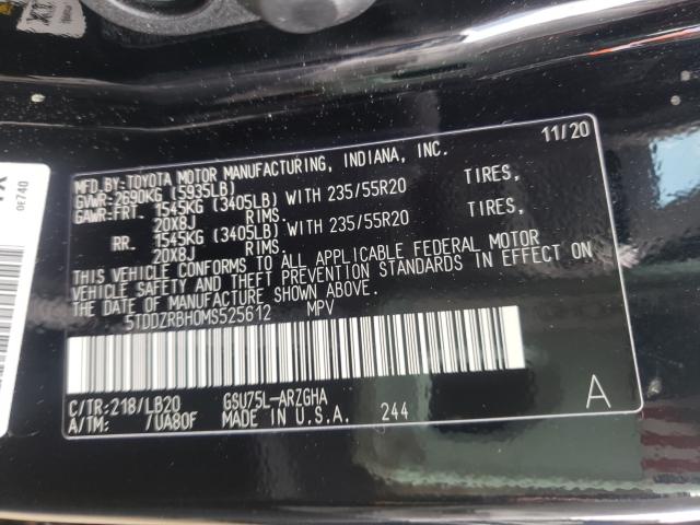 2021 TOYOTA HIGHLANDER 5TDDZRBH0MS525612