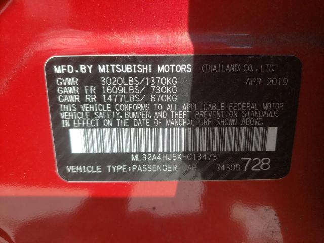 2019 MITSUBISHI MIRAGE SE ML32A4HJ5KH013473