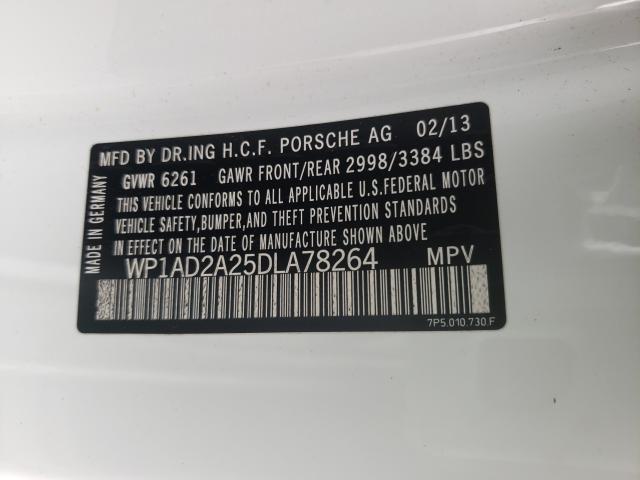 2013 PORSCHE CAYENNE GT WP1AD2A25DLA78264