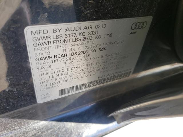 2013 AUDI A4 ALLROAD WA1UFAFL9DA202014