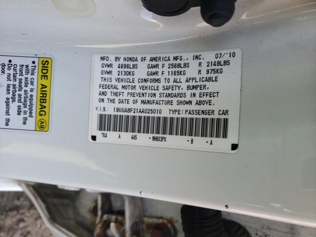 2010 ACURA TL 19UUA8F21AA025010