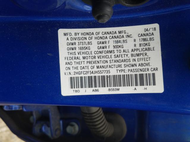2018 HONDA CIVIC LX S 2HGFC2F54JH557735