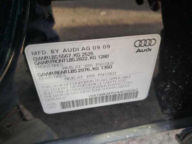 2010 AUDI Q5 PRESTIG WA1WKAFP2AA035062