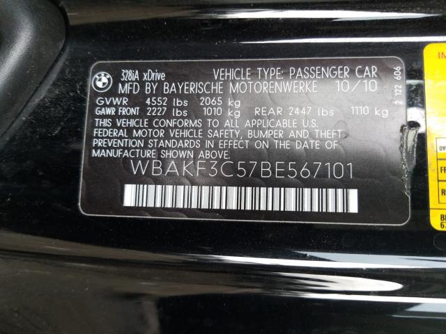 2011 BMW 328 XI WBAKF3C57BE567101