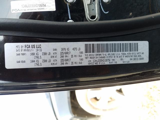 2017 JEEP COMPASS LA 1C4NJDEB9HD126754