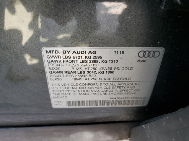 2019 AUDI SQ5 PREMIU WA1B4AFY1K2022185