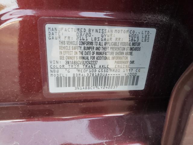 2020 NISSAN SENTRA SV 3N1AB8CV9LY242237