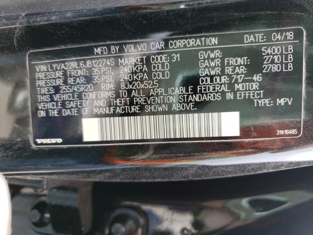 2018 VOLVO XC60 T6 LYVA22RL6JB122745