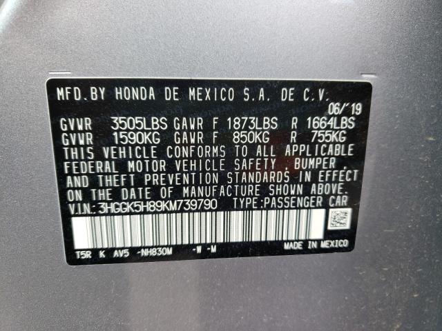 2019 HONDA FIT EX 3HGGK5H89KM739790