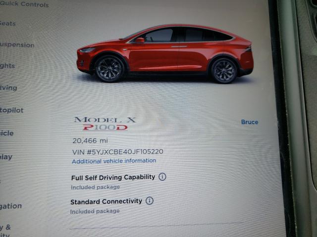 2018 TESLA MODEL X 5YJXCBE40JF105220