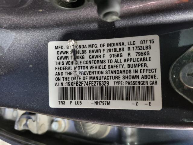 2015 HONDA CIVIC SE 19XFB2F74FE276329
