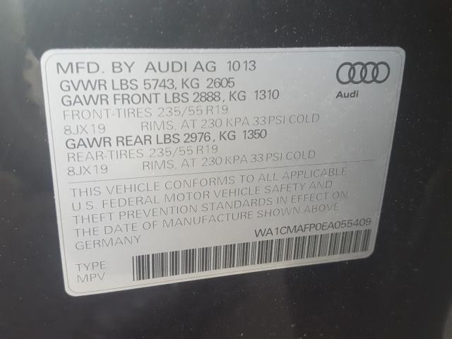 2014 AUDI Q5 TDI PRE WA1CMAFP0EA055409