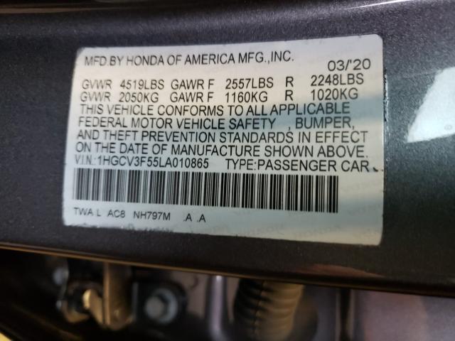 2020 HONDA ACCORD HYB 1HGCV3F55LA010865