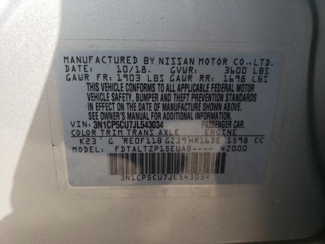 2018 NISSAN KICKS S 3N1CP5CU7JL543034