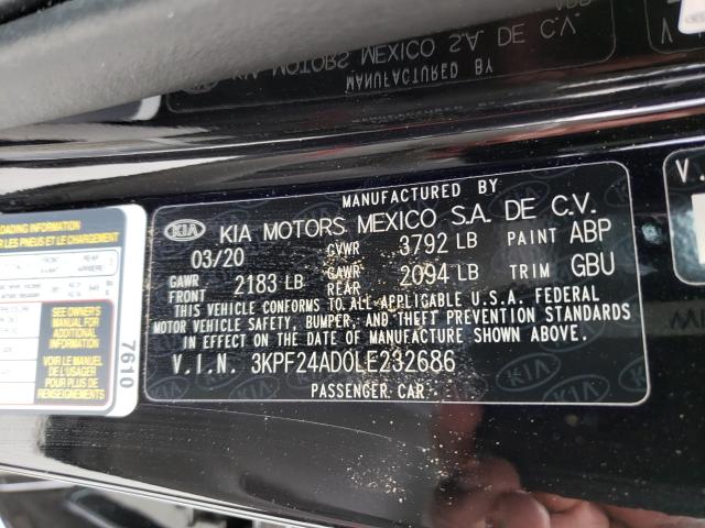 2020 KIA FORTE 3KPF24AD0LE232686