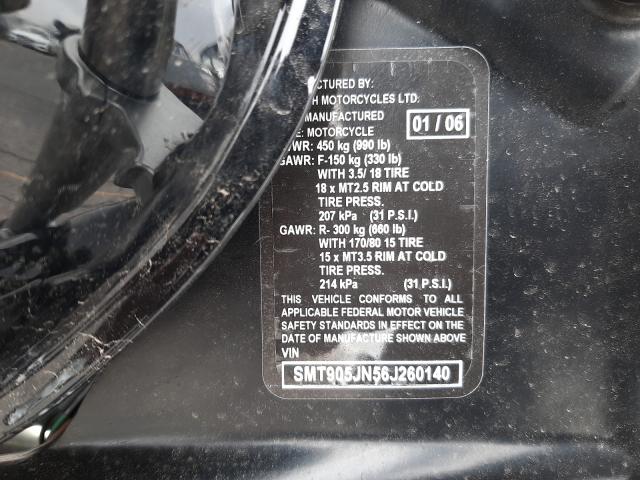 2006 TRIUMPH MOTORCYCLE BONNEVILLE SMT905JN56J260140