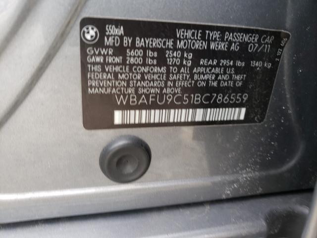 2011 BMW 550XI WBAFU9C51BC786559