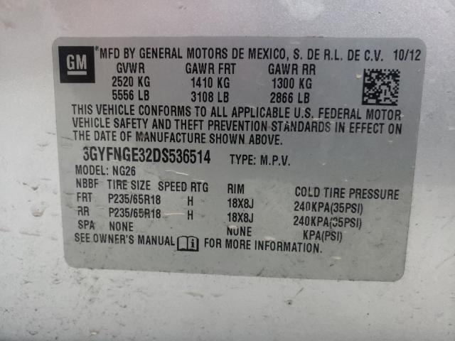 2013 CADILLAC SRX LUXURY 3GYFNGE32DS536514