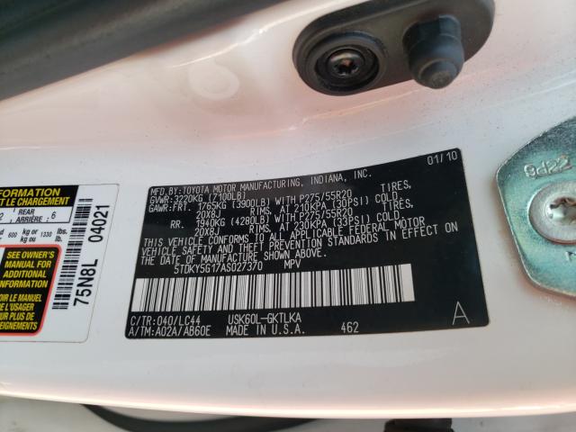2010 TOYOTA SEQUOIA LI 5TDKY5G17AS027370