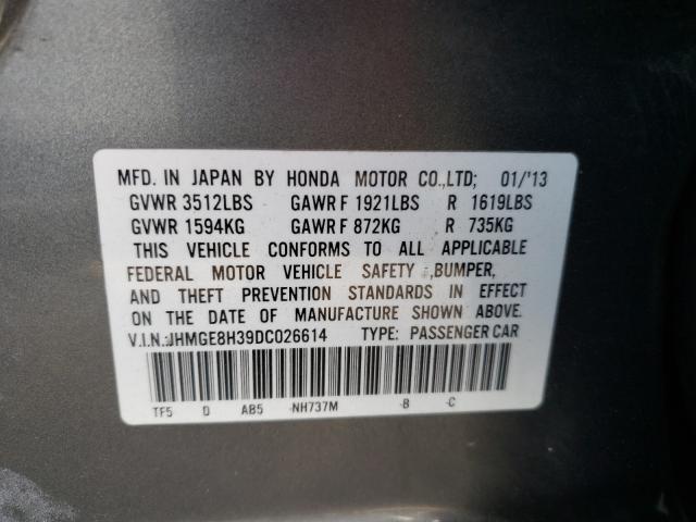 2013 HONDA FIT JHMGE8H39DC026614