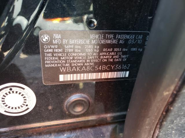 2011 BMW 750 WBAKA8C54BCY36162