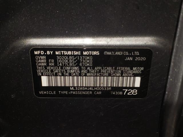 2020 MITSUBISHI MIRAGE LE ML32A5HJ4LH005338
