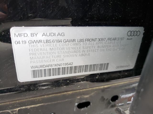 2019 AUDI A8 L WAU8DAF81KN019542