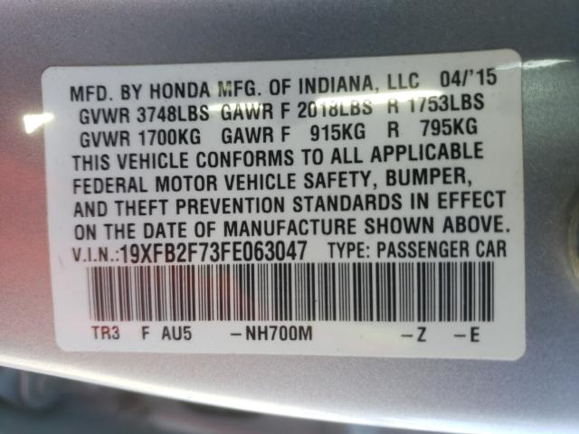 2015 HONDA CIVIC SE 19XFB2F73FE063047