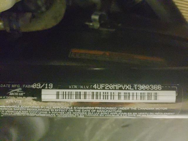 2020 ARCTIC CAT WILDCAT 4UF20MPVXLT300366