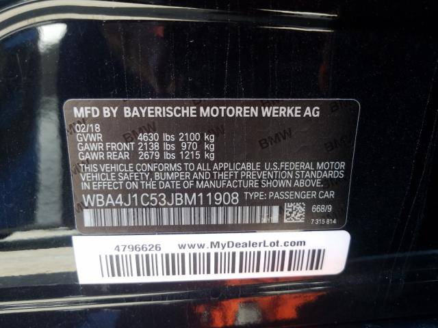 2018 BMW 430I GRAN WBA4J1C53JBM11908