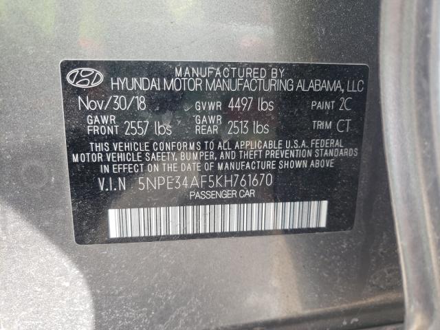 2019 HYUNDAI SONATA LIM 5NPE34AF5KH761670