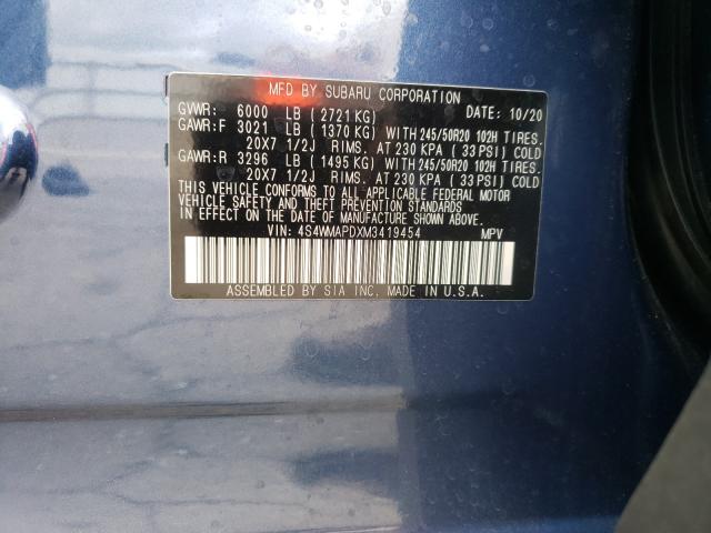2021 SUBARU ASCENT LIM 4S4WMAPDXM3419454