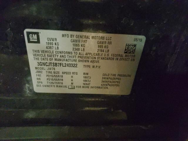 2015 CHEVROLET TRAX LTZ 3GNCJTSB7FL240322