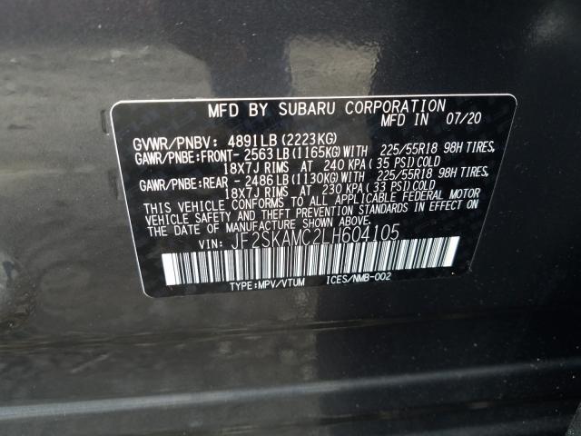 2020 SUBARU FORESTER S JF2SKAMC2LH604105