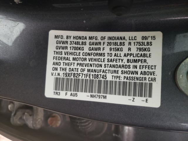2015 HONDA CIVIC SE 19XFB2F71FE108745