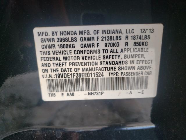 2014 ACURA ILX 20 19VDE1F38EE011524