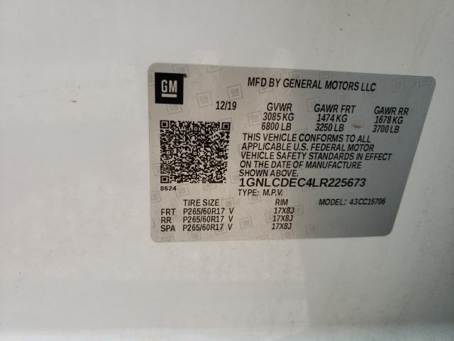 2020 CHEVROLET TAHOE POLI 1GNLCDEC4LR225673