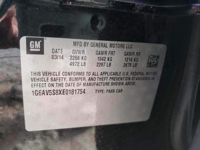 2014 CADILLAC CTS VSPORT 1G6AV5S8XE0181754