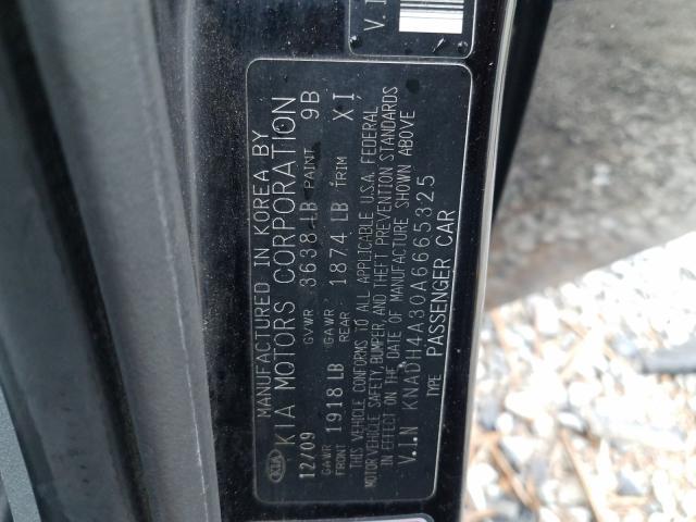 2010 KIA RIO KNADH4A30A6665325
